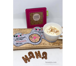 Stickdatei ITH - MugRug "Ein bisschen mehr Ernst täterätätäte uns gut"